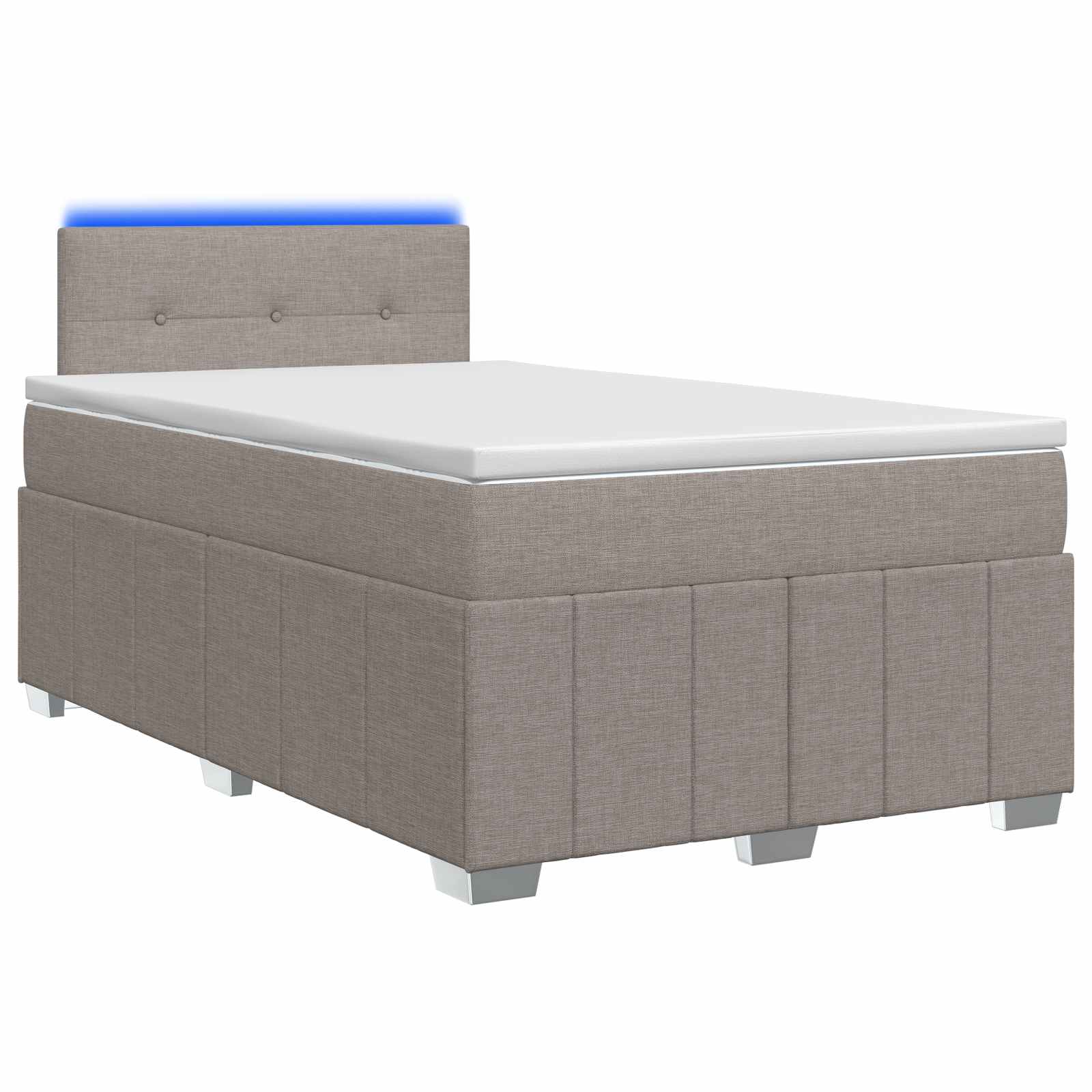 Boxspring krevet s madracem Sivosmeđa 120 x 190 cm Tkanina