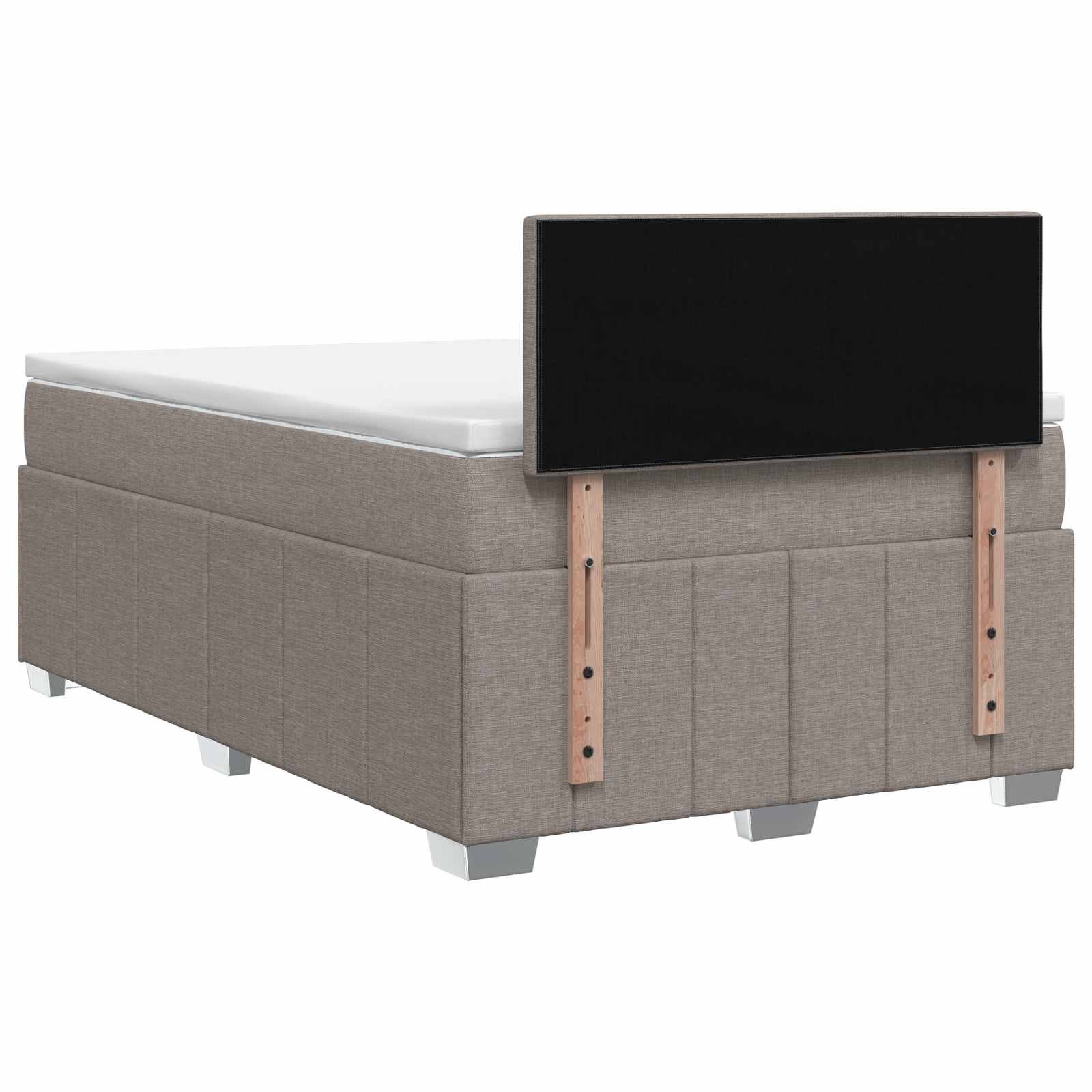 Boxspring krevet s madracem Sivosmeđa 120 x 190 cm Tkanina