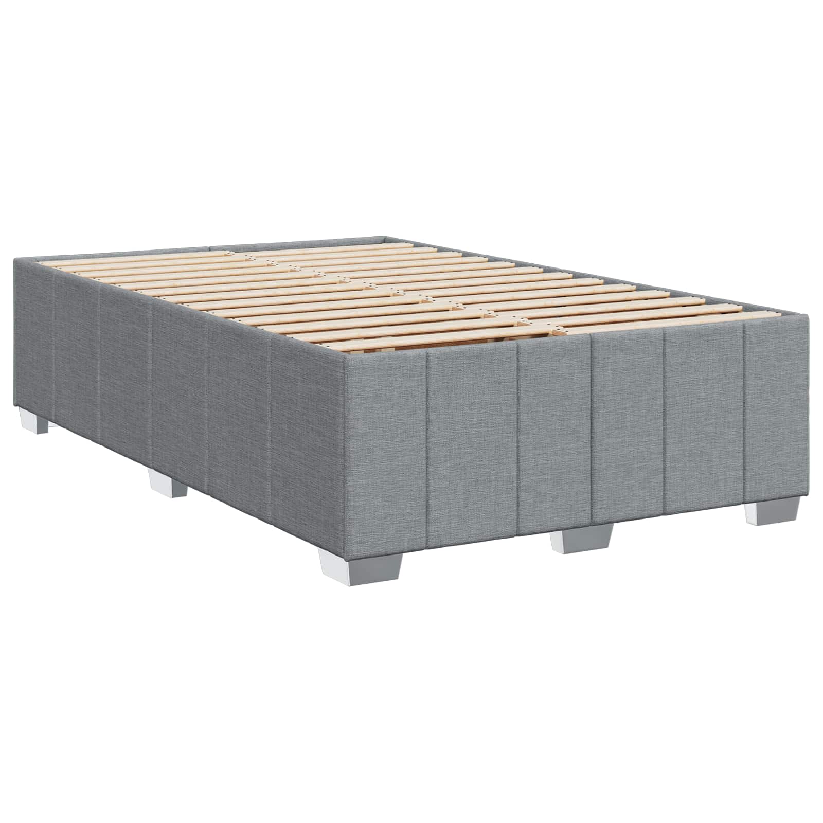 Boxspring krevet s madracem Svjetlosiva 120 x 190 cm Tkanina