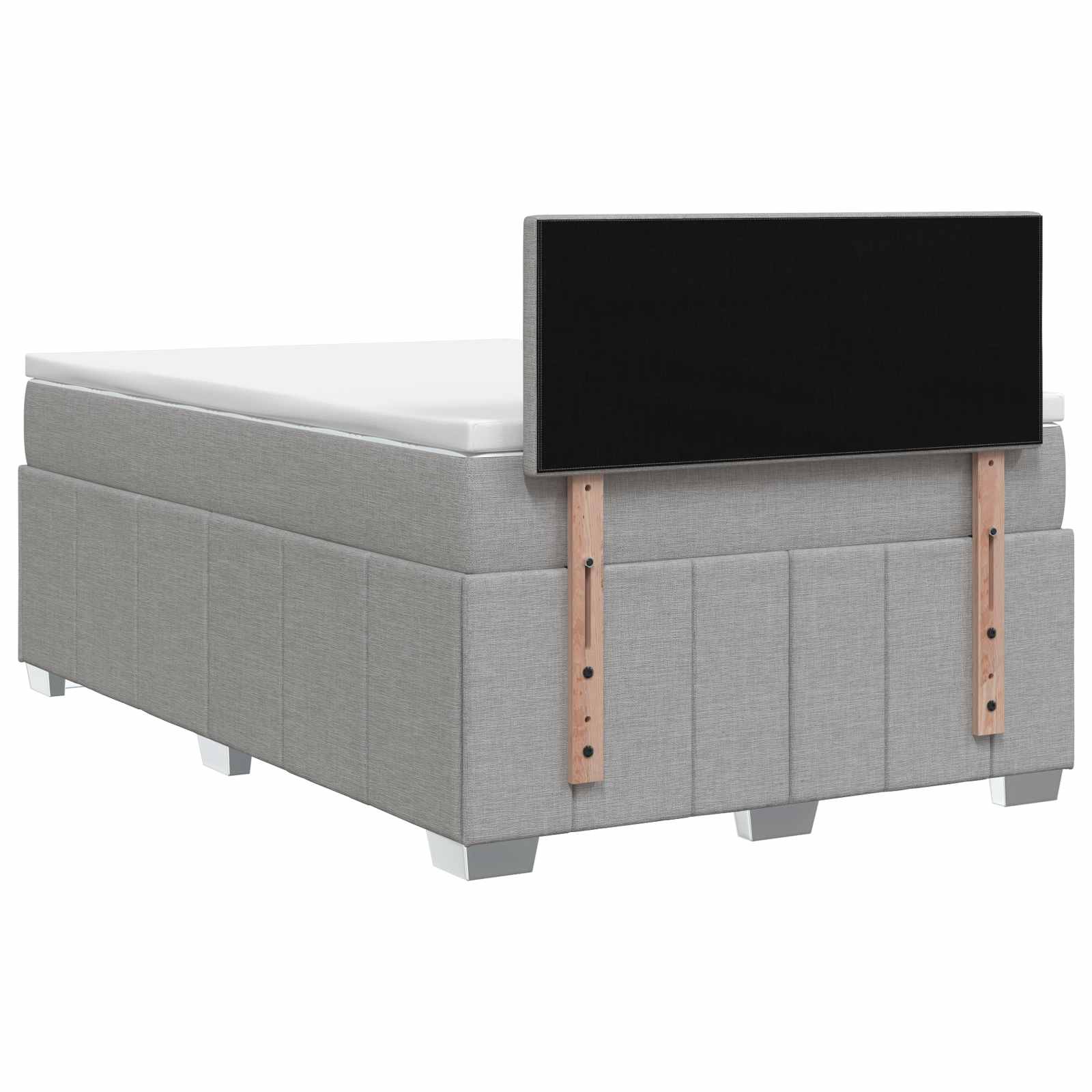 Boxspring krevet s madracem Svjetlosiva 120 x 190 cm Tkanina
