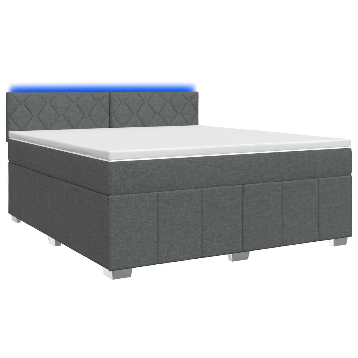 Boxspring krevet s madracem Tamnosiva 140 x 190 cm Tkanina