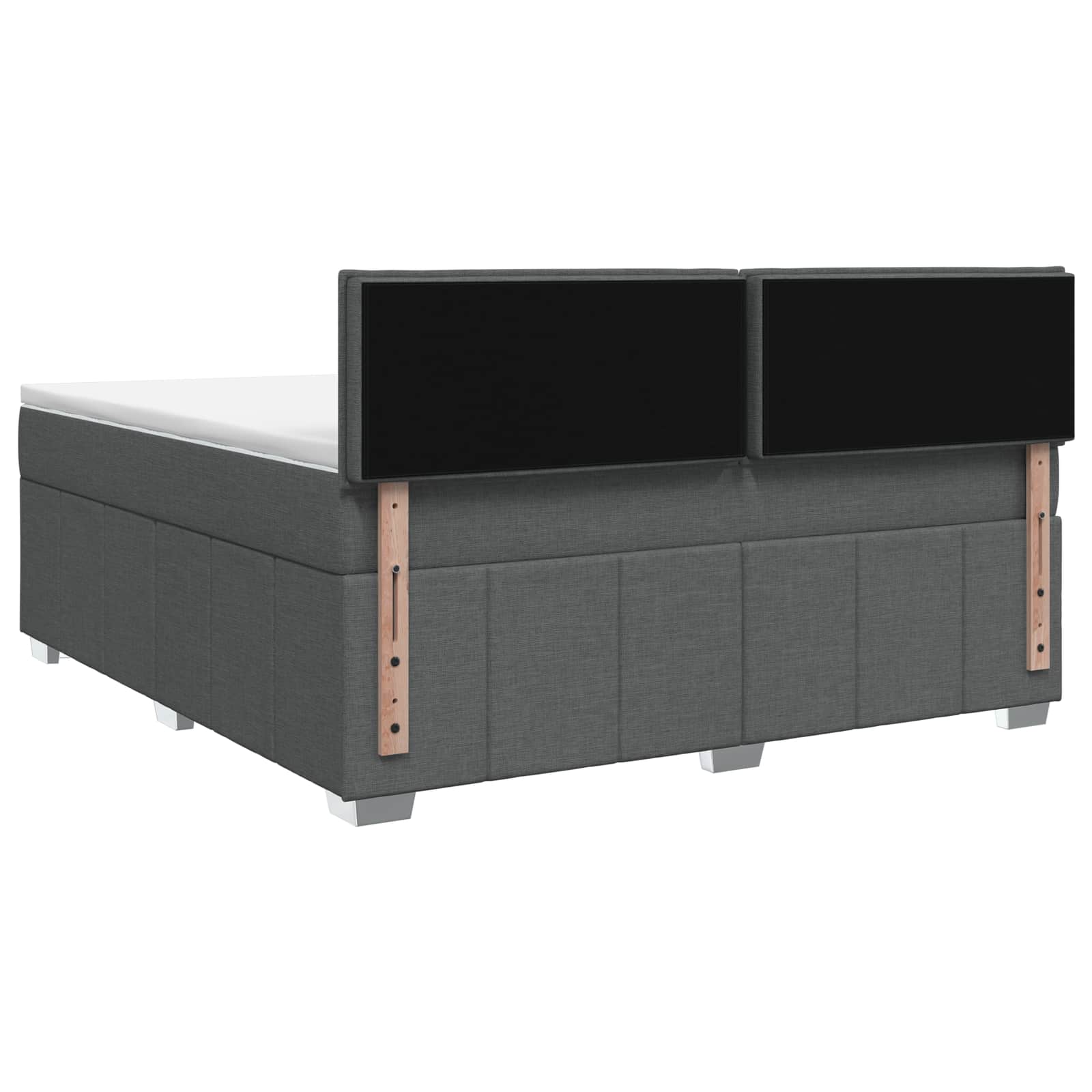 Boxspring krevet s madracem Tamno smeđa 140 x 200 cm Tkanina