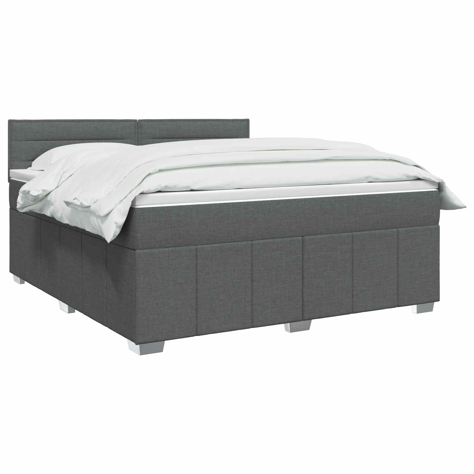 Boxspring krevet s madracem Tamno smeđa 140 x 200 cm Tkanina