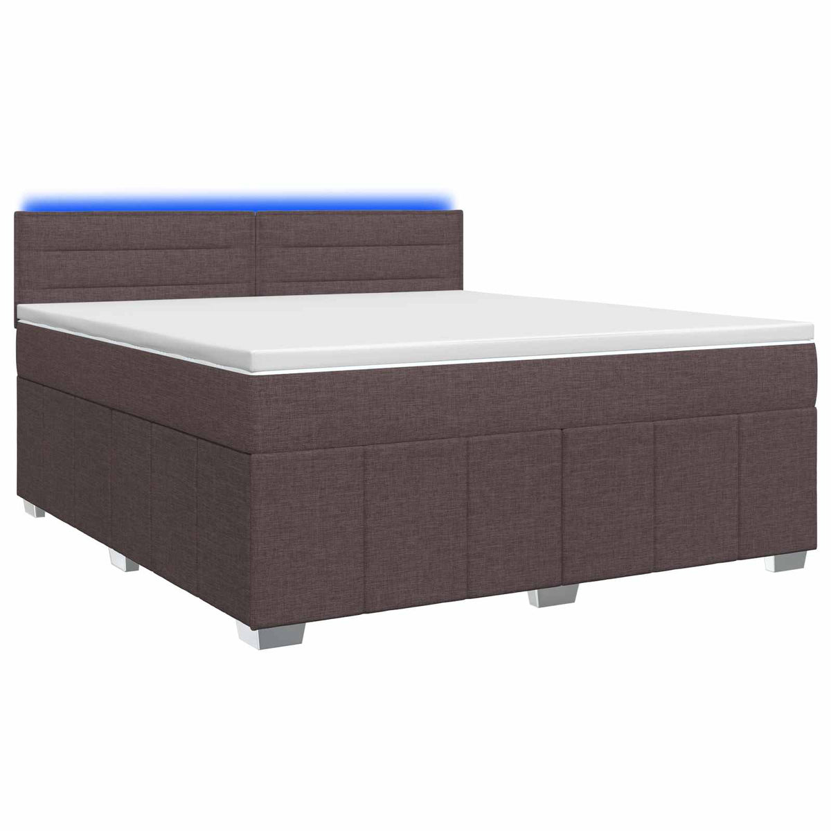 Boxspring krevet s madracem Tamno smeđa 180 x 200 cm Tkanina