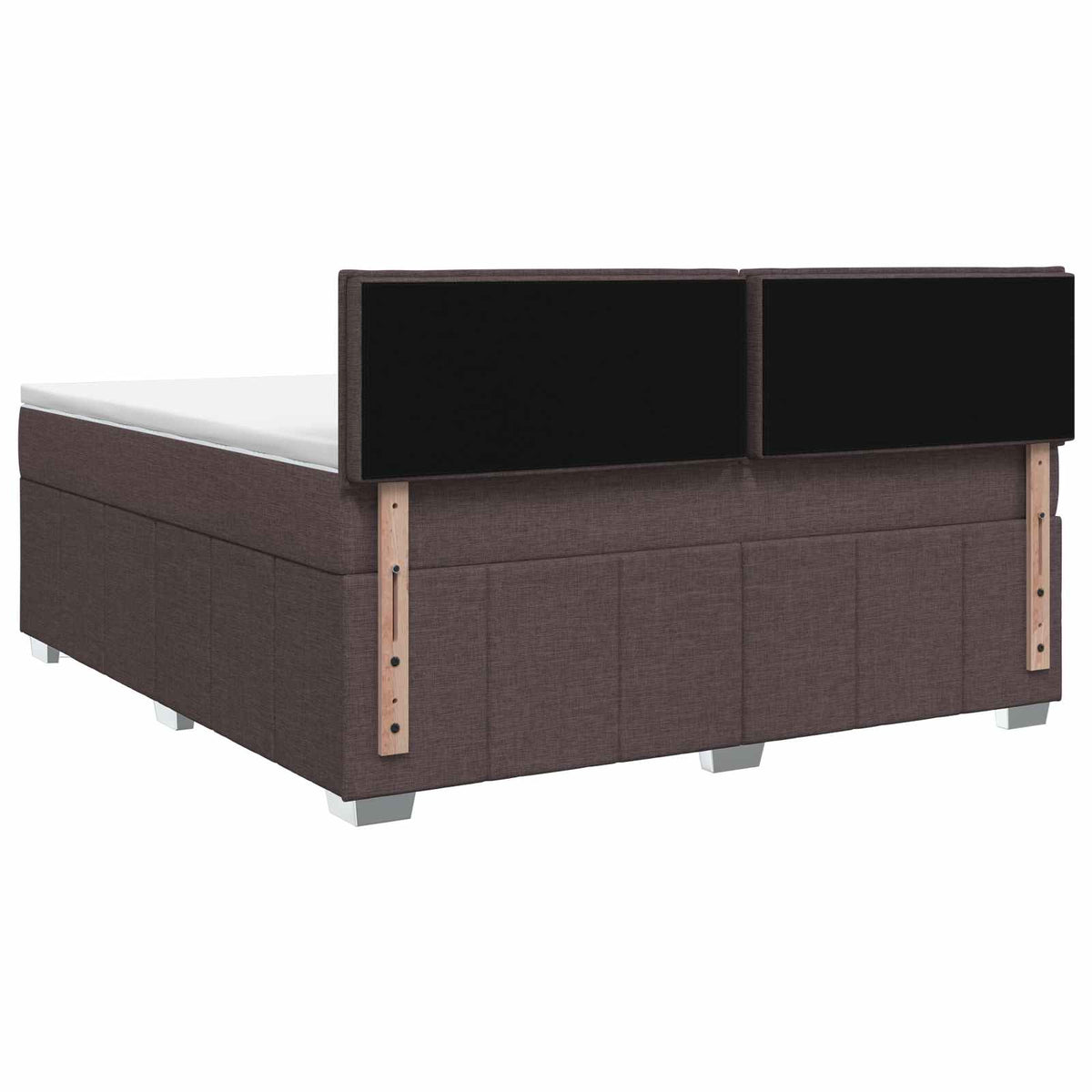 Boxspring krevet s madracem Tamno smeđa 180 x 200 cm Tkanina