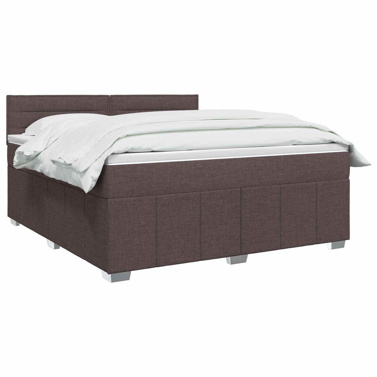 Boxspring krevet s madracem Tamno smeđa 180 x 200 cm Tkanina