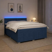 Boxspring krevet s madracem Plava 140 x 200 cm Tkanina