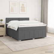 Boxspring krevet s madracem Tamnosiva 140 x 190 cm Tkanina