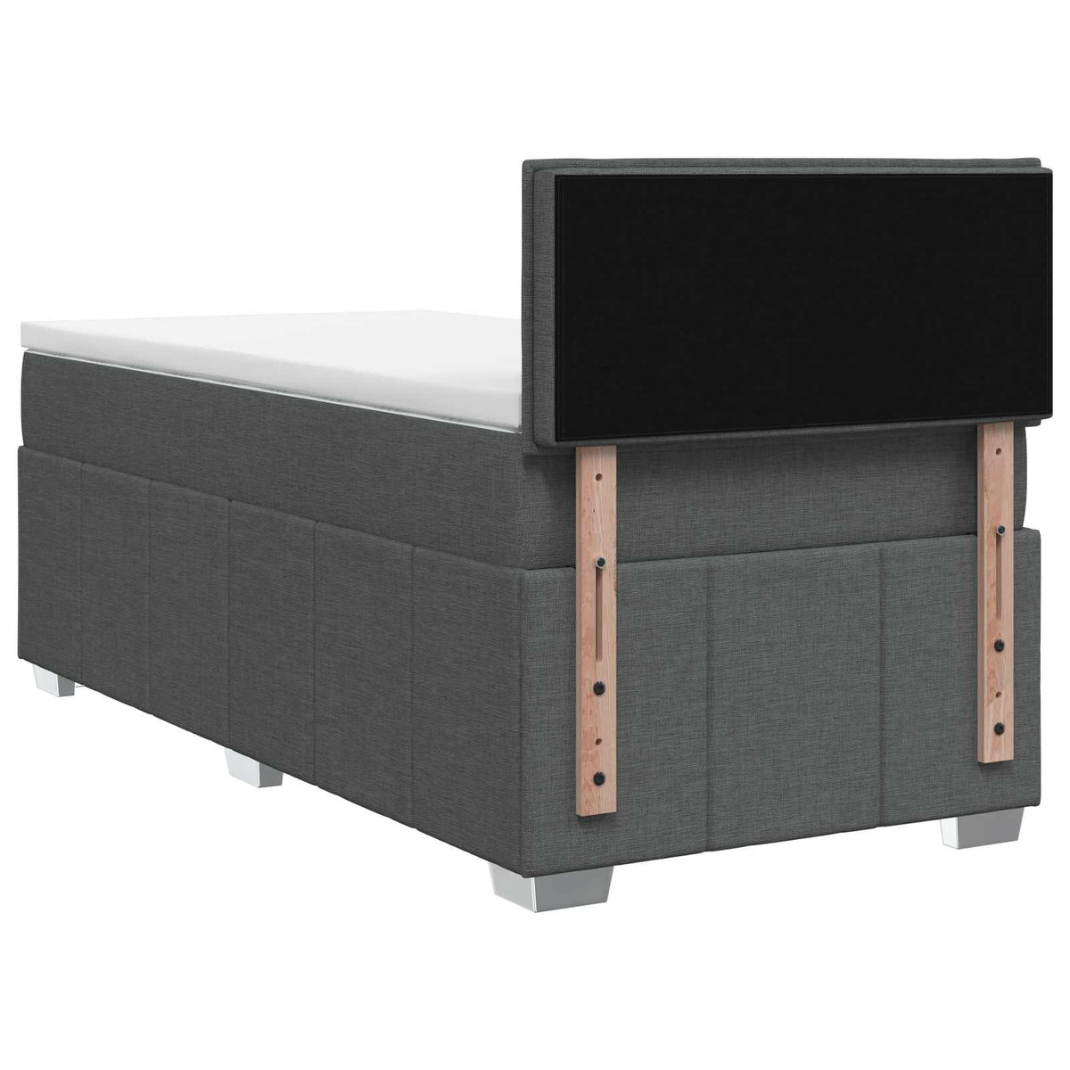 Krevet s box springom, madracem i LED-om Tamnosiva 90 x 190 cm