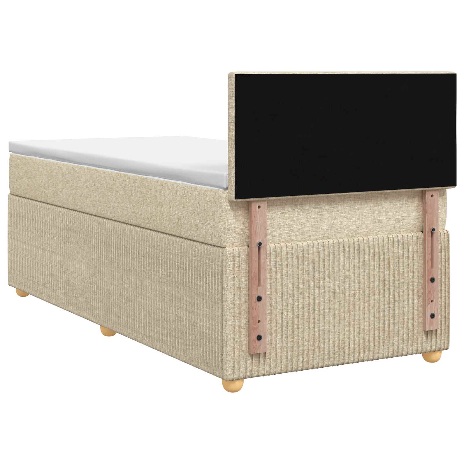 Boxspring krevet s madracem Krem 80 x 200 cm Tkanina