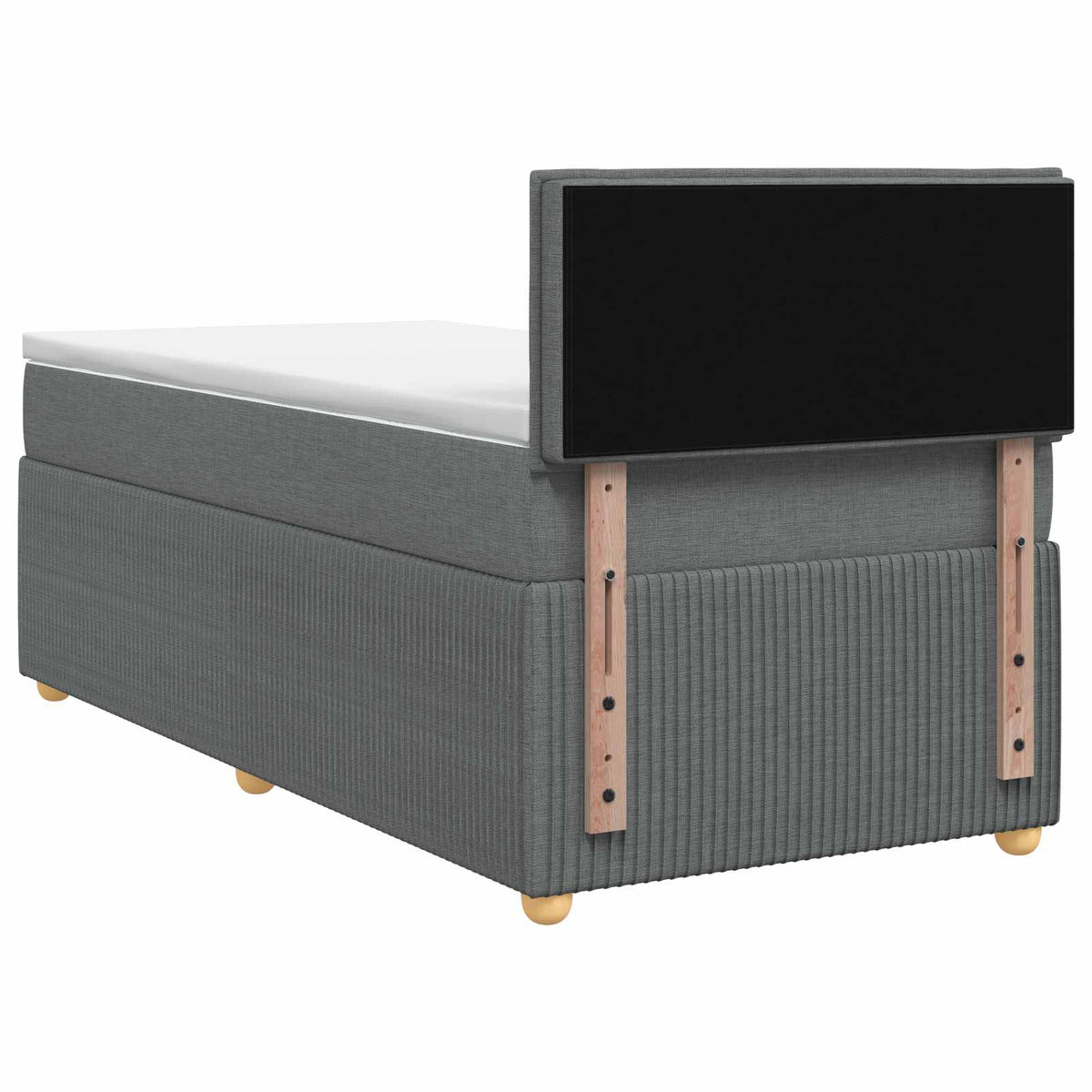 Boxspring krevet s madracem Tamnosiva 90 x 190 cm Tkanina