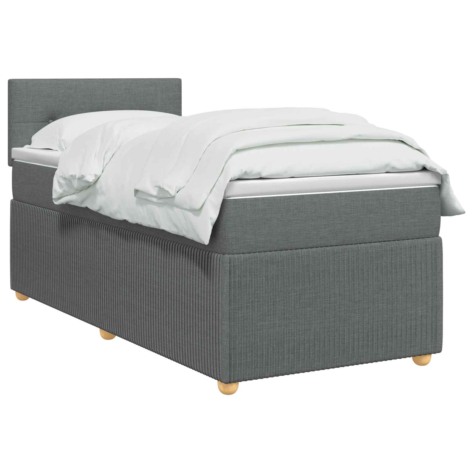 Boxspring krevet s madracem Tamnosiva 90 x 190 cm Tkanina