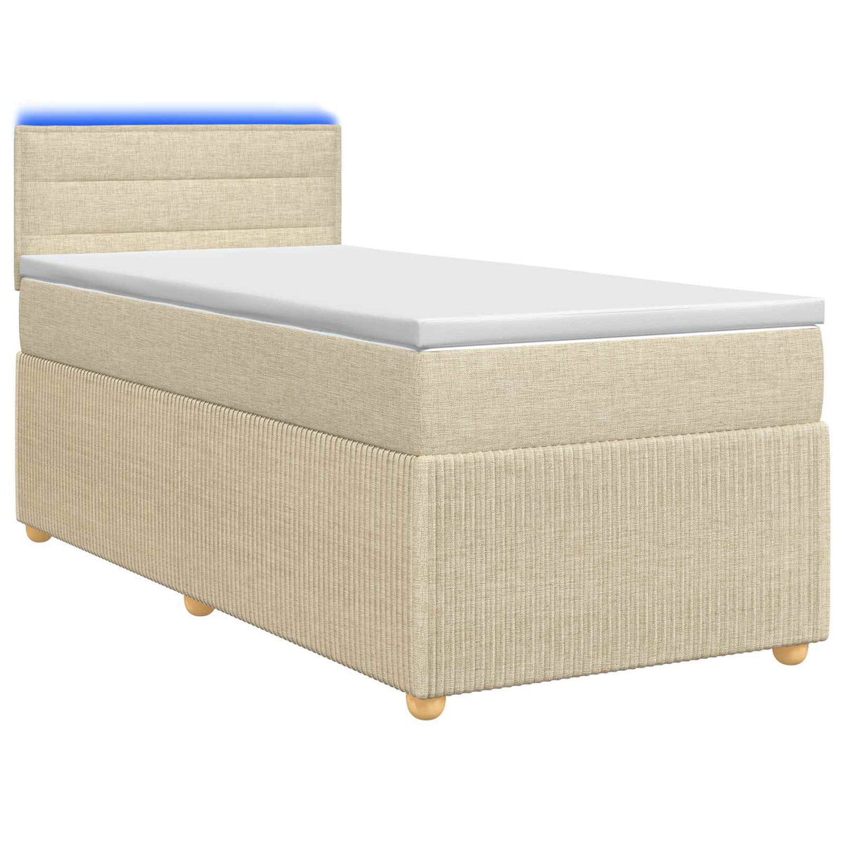 Boxspring krevet s madracem Krem 100 x 200 cm Tkanina