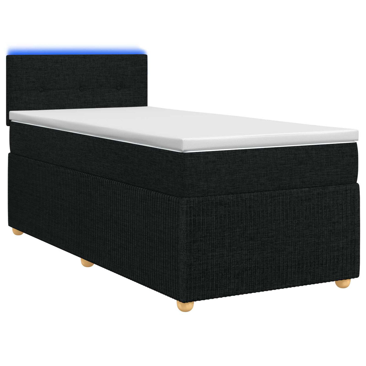 Boxspring krevet s madracem Crna 100 x 200 cm Tkanina