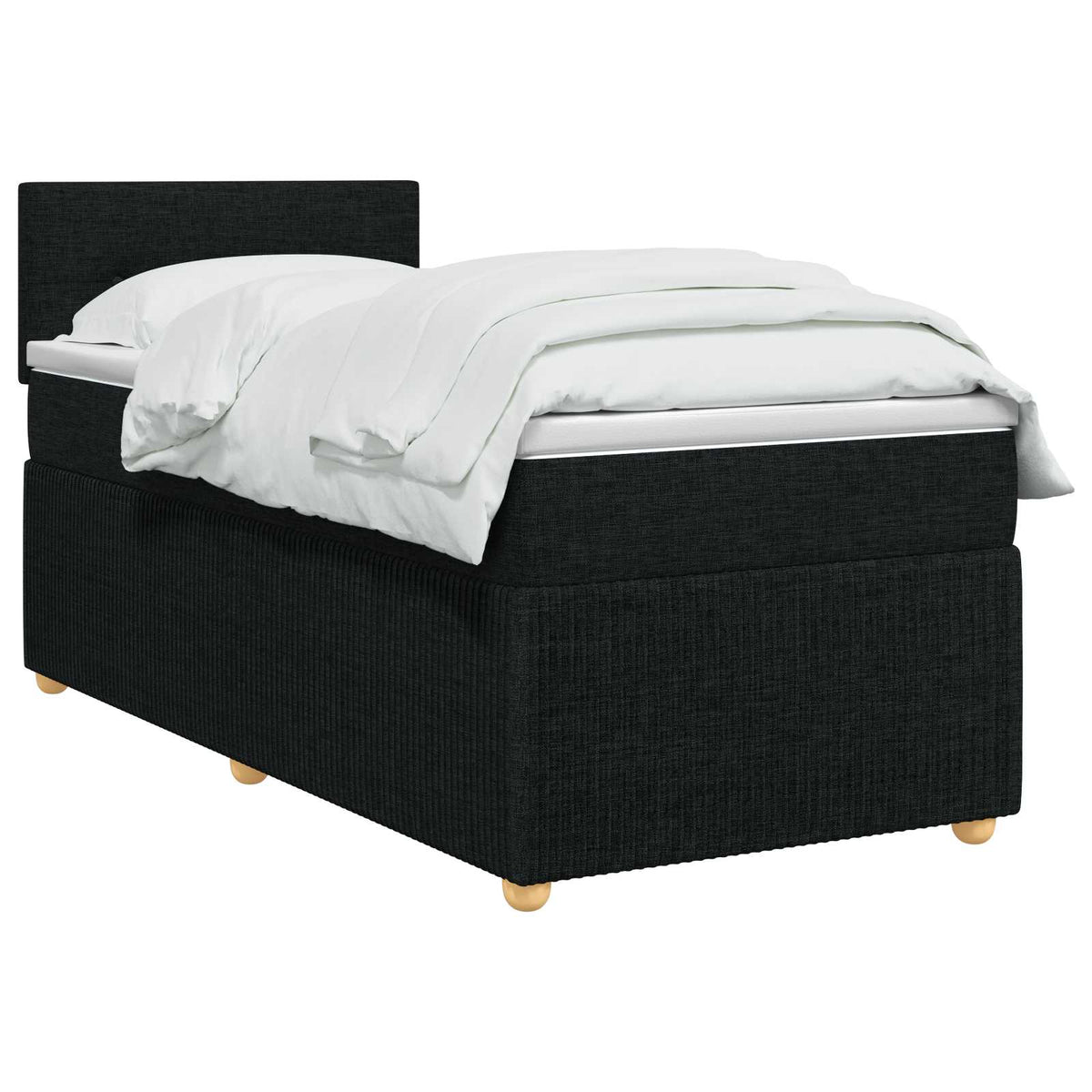 Boxspring krevet s madracem Crna 100 x 200 cm Tkanina