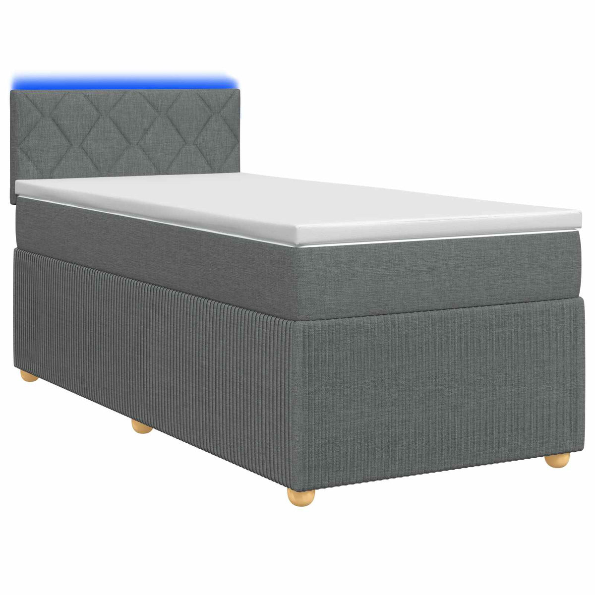 Boxspring krevet s madracem Tamnosiva 100 x 200 cm Tkanina