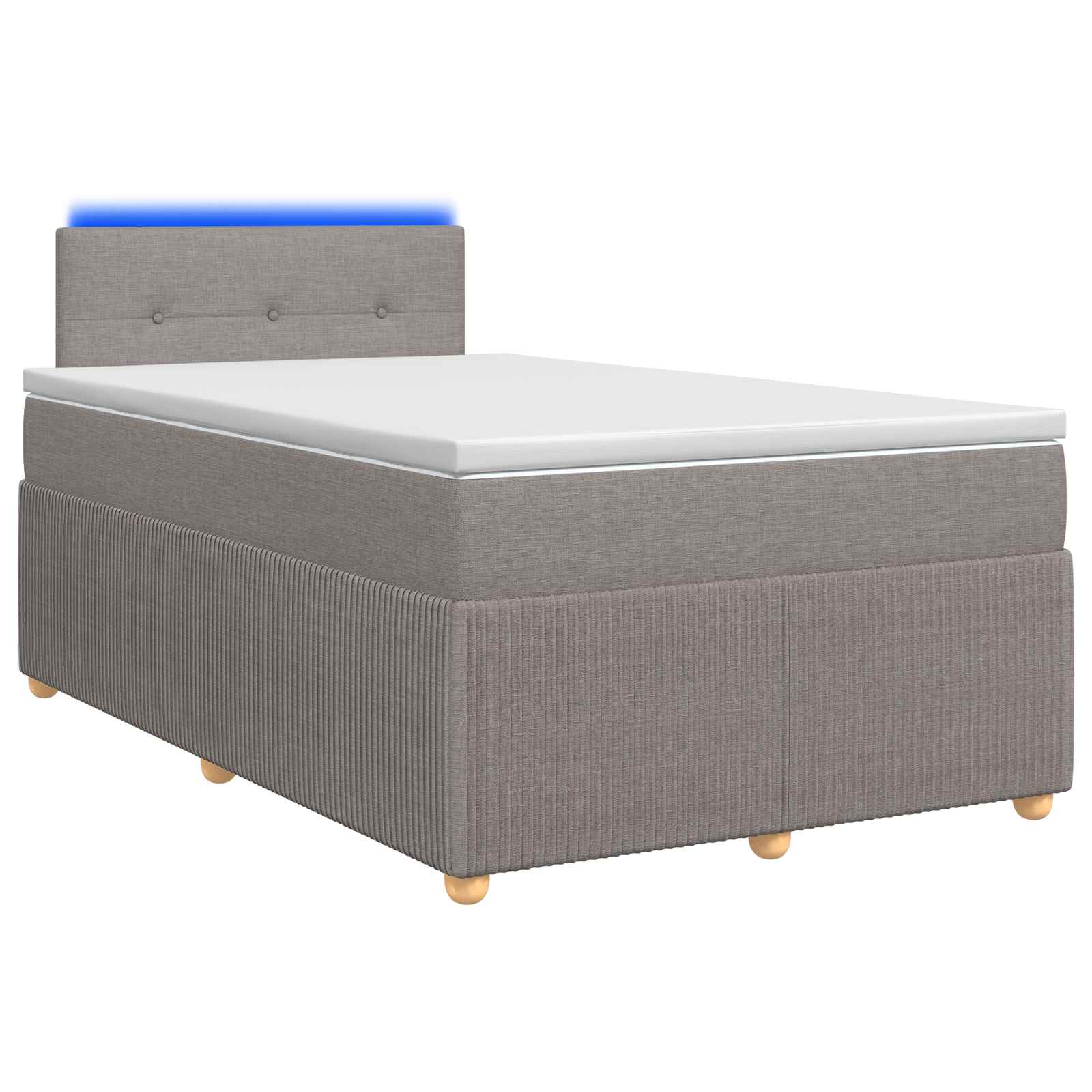 Boxspring krevet s madracem Sivosmeđa 120 x 190 cm Tkanina