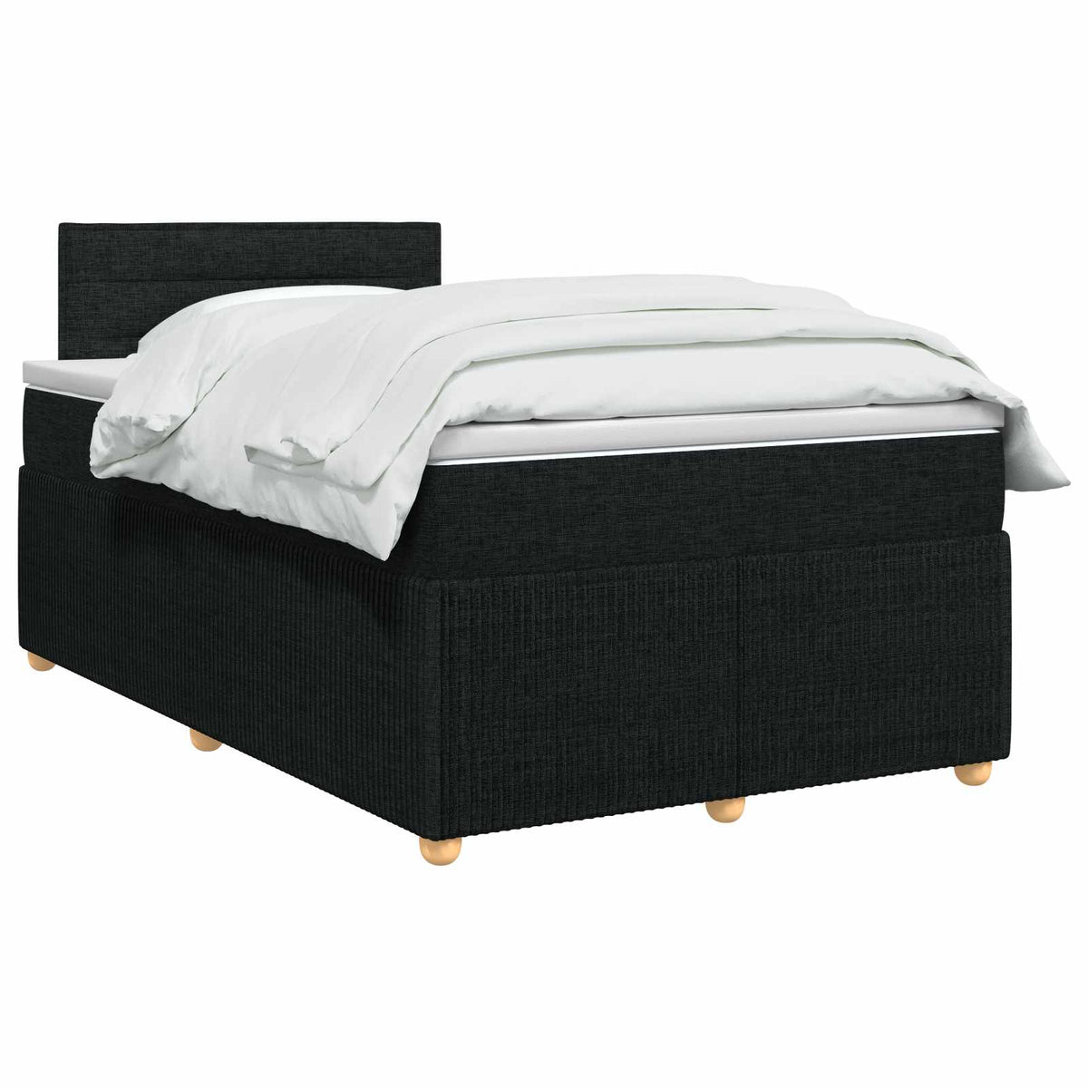 Boxspring krevet s madracem Crna 120 x 200 cm Tkanina