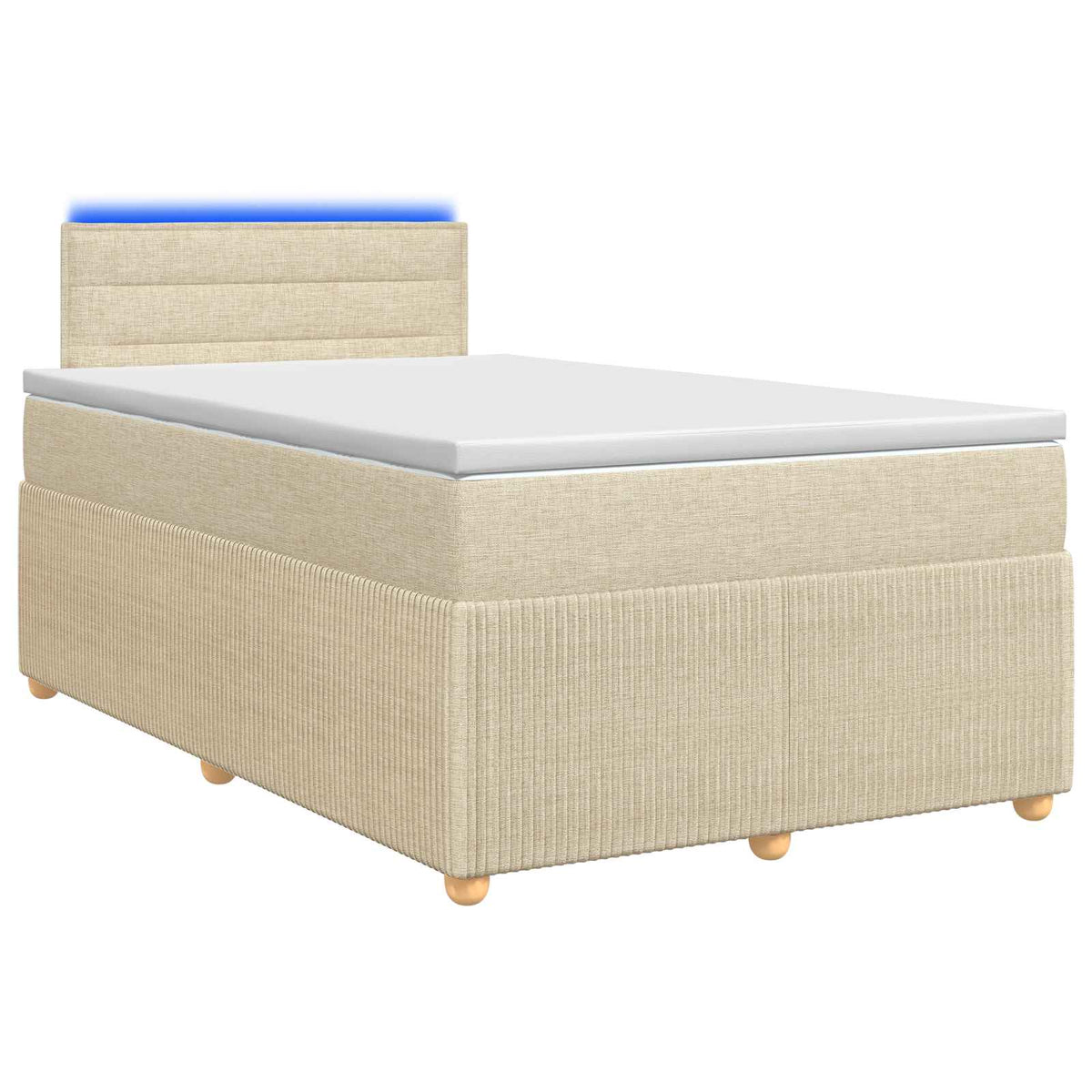 Boxspring krevet s madracem Krem 120 x 200 cm Tkanina