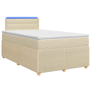 Boxspring krevet s madracem Krem 120 x 200 cm Tkanina