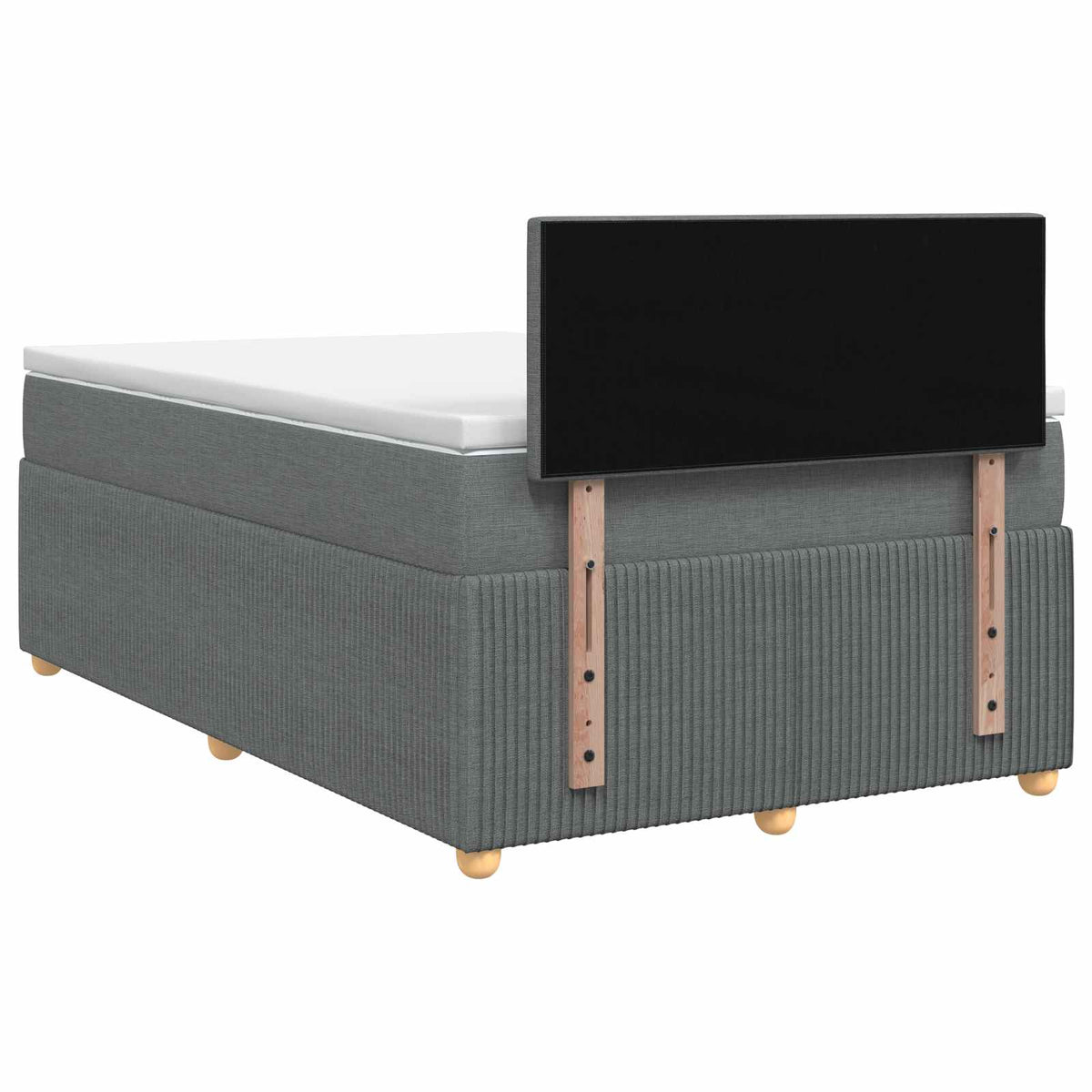 Boxspring krevet s madracem Tamnosiva 120 x 200 cm Tkanina