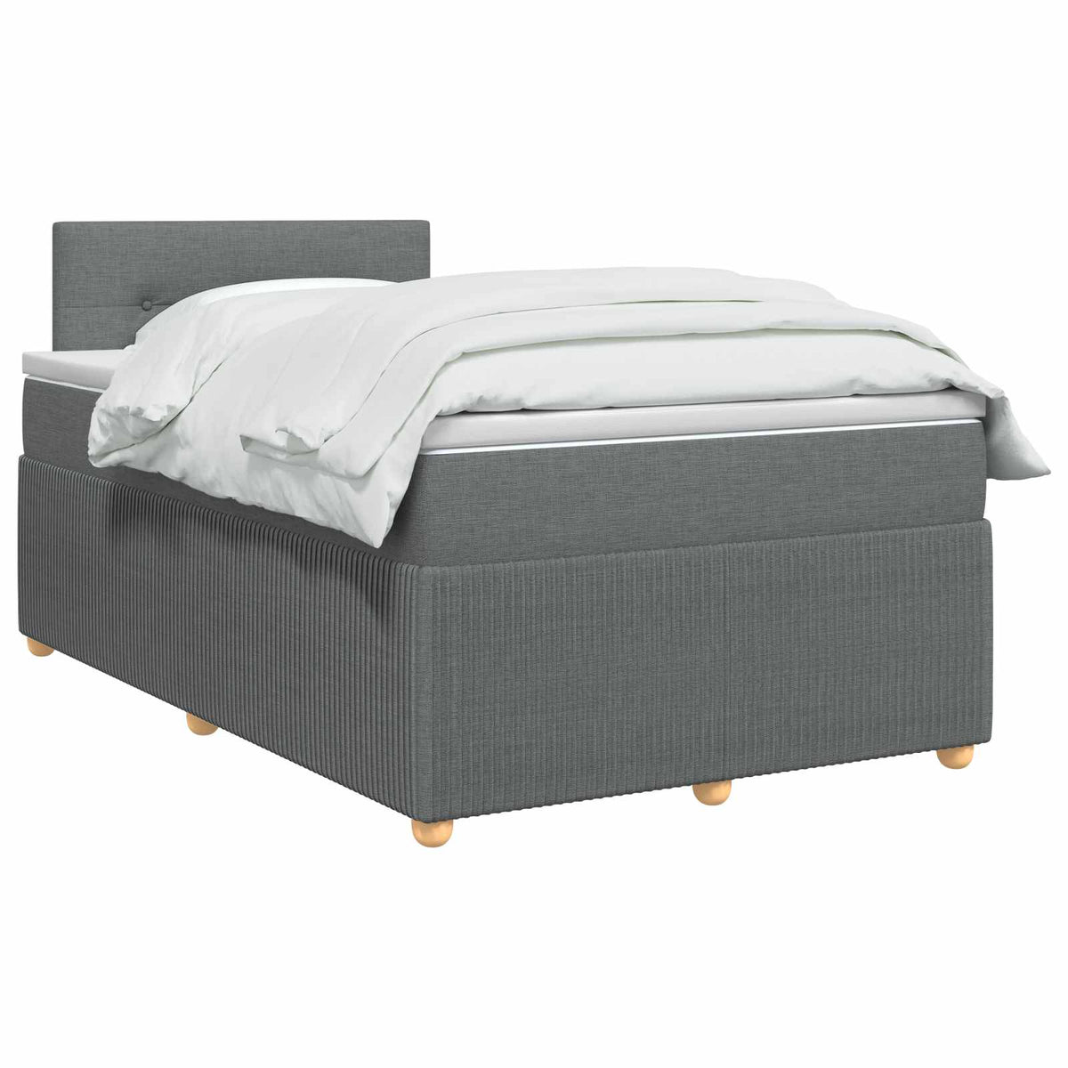 Boxspring krevet s madracem Tamnosiva 120 x 200 cm Tkanina