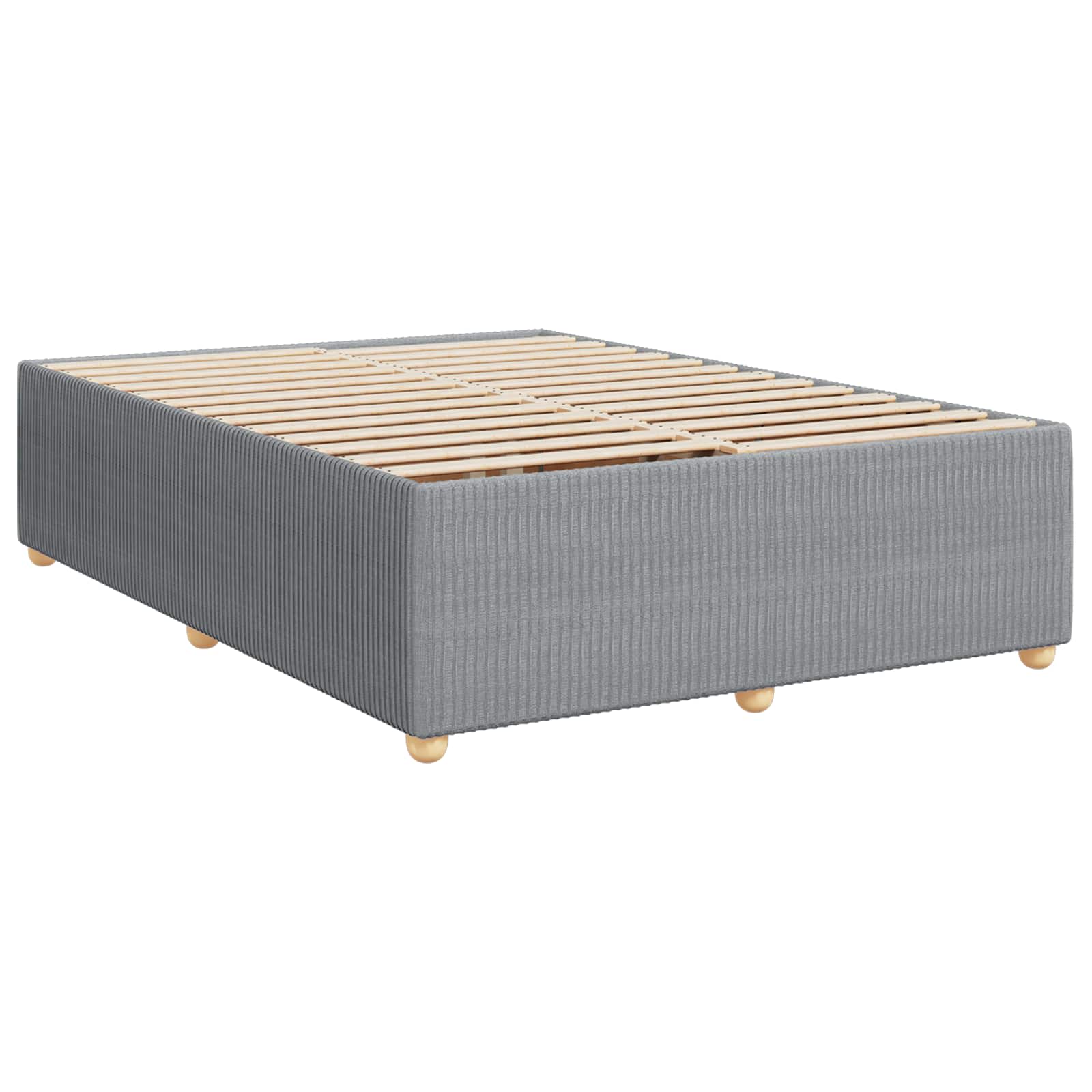 Boxspring krevet s madracem Svjetlosiva 140 x 190 cm Tkanina