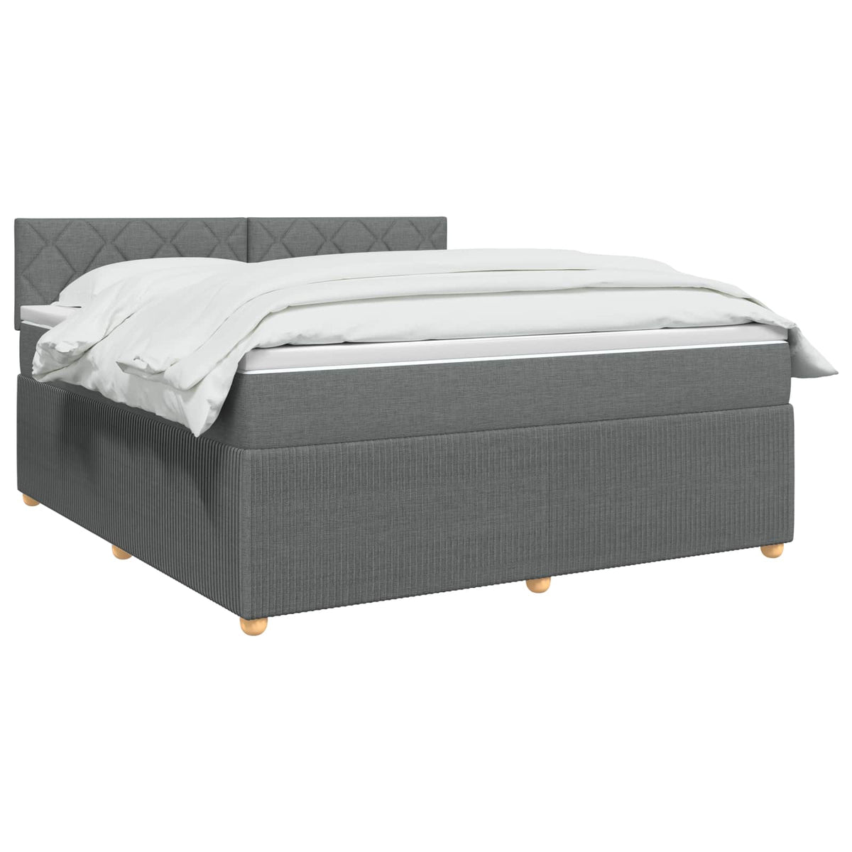Boxspring krevet s madracem Tamnosiva 140 x 190 cm Tkanina