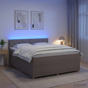 Boxspring krevet s madracem Sivosmeđa 180 x 200 cm Tkanina
