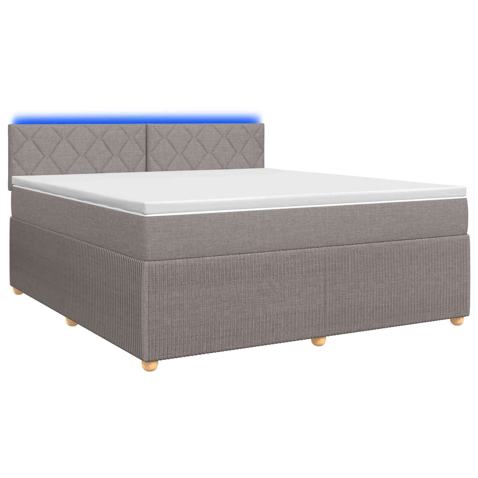 Boxspring krevet s madracem Sivosmeđa 180 x 200 cm Tkanina