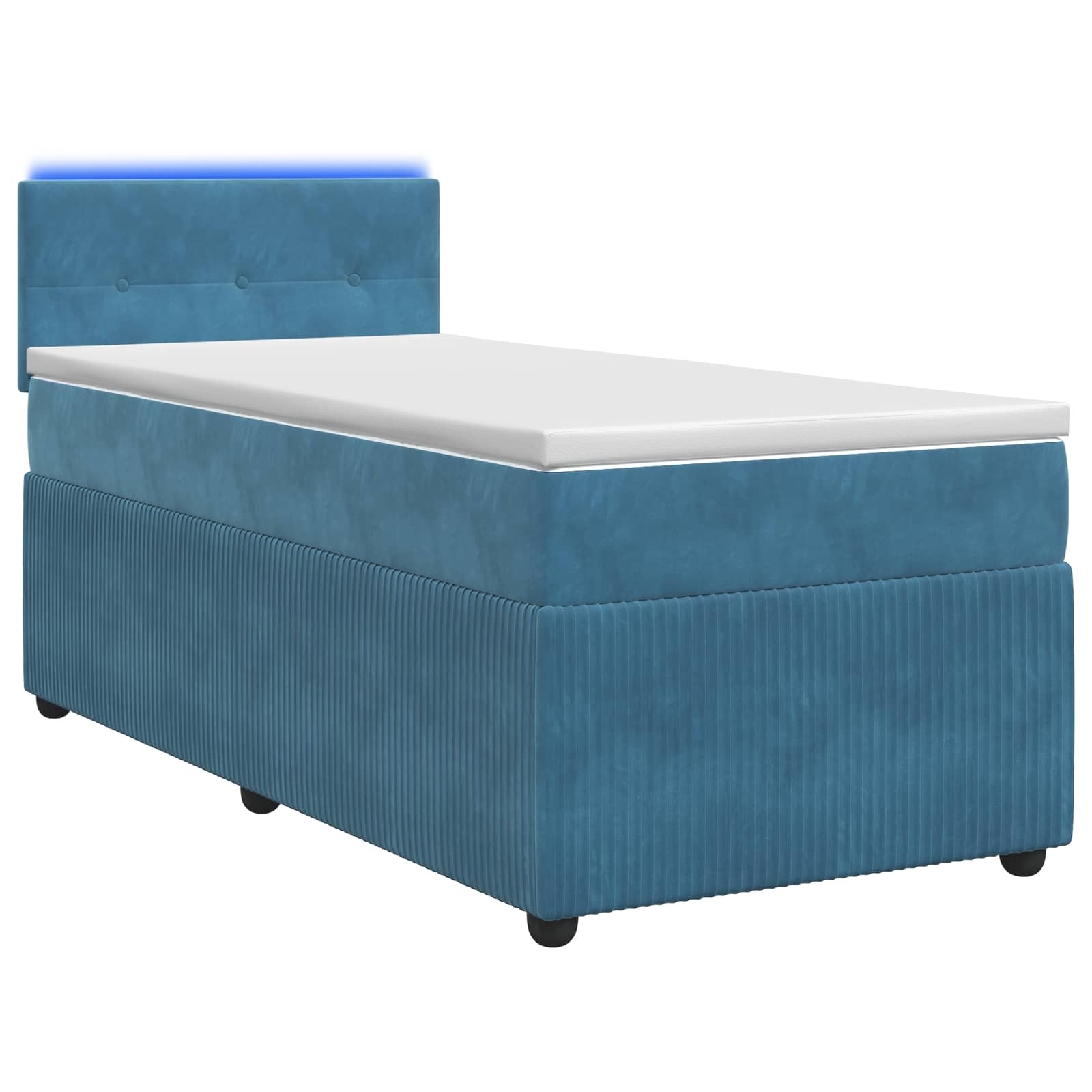 Boxspring krevet s madracem Plava 80 x 200 cm Baršun