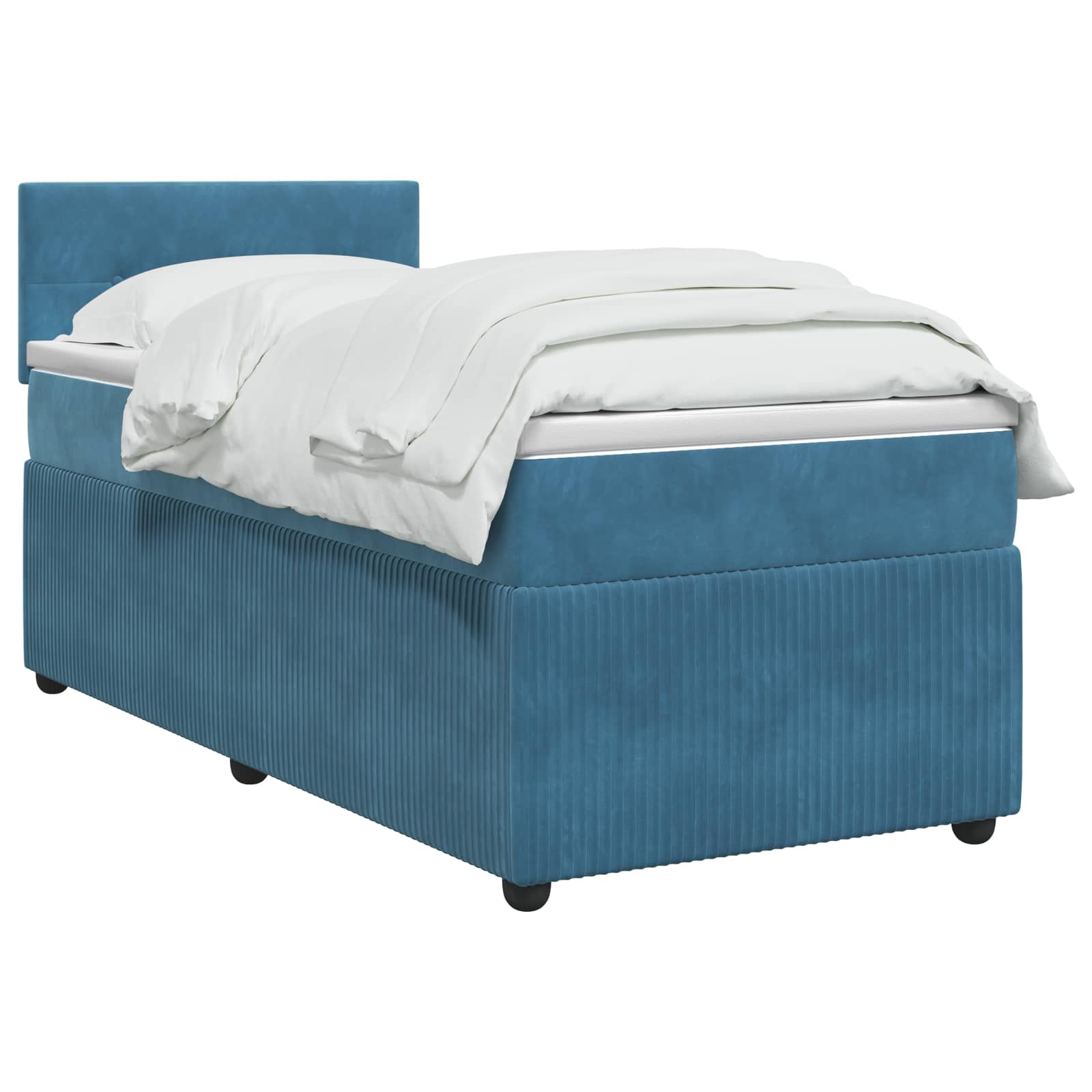 Boxspring krevet s madracem Plava 80 x 200 cm Baršun