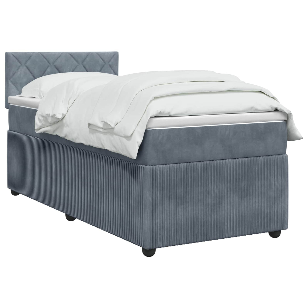 Boxspring krevet s madracem Tamnosiva 80 x 200 cm Baršun