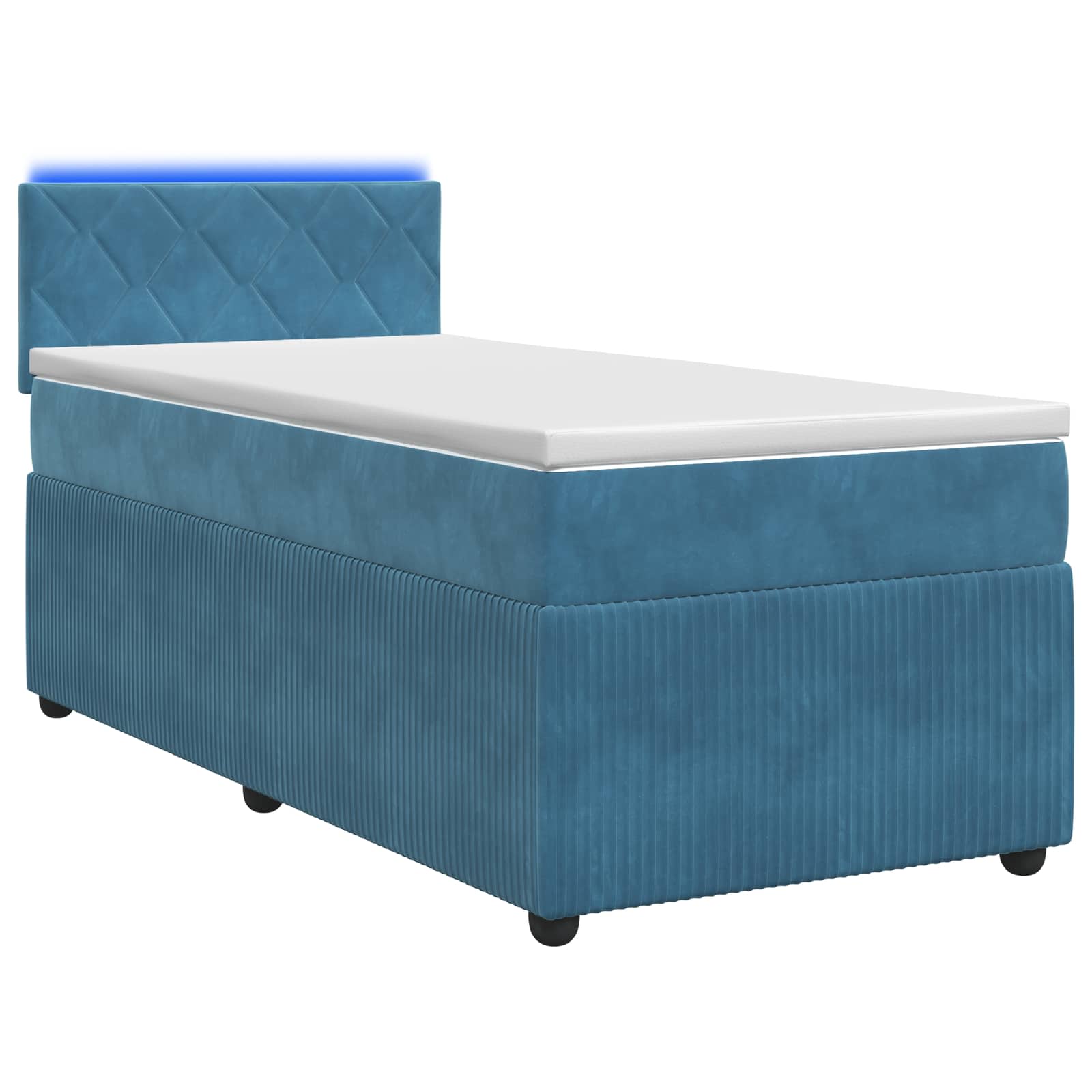 Boxspring krevet s madracem Plava 80 x 200 cm Baršun