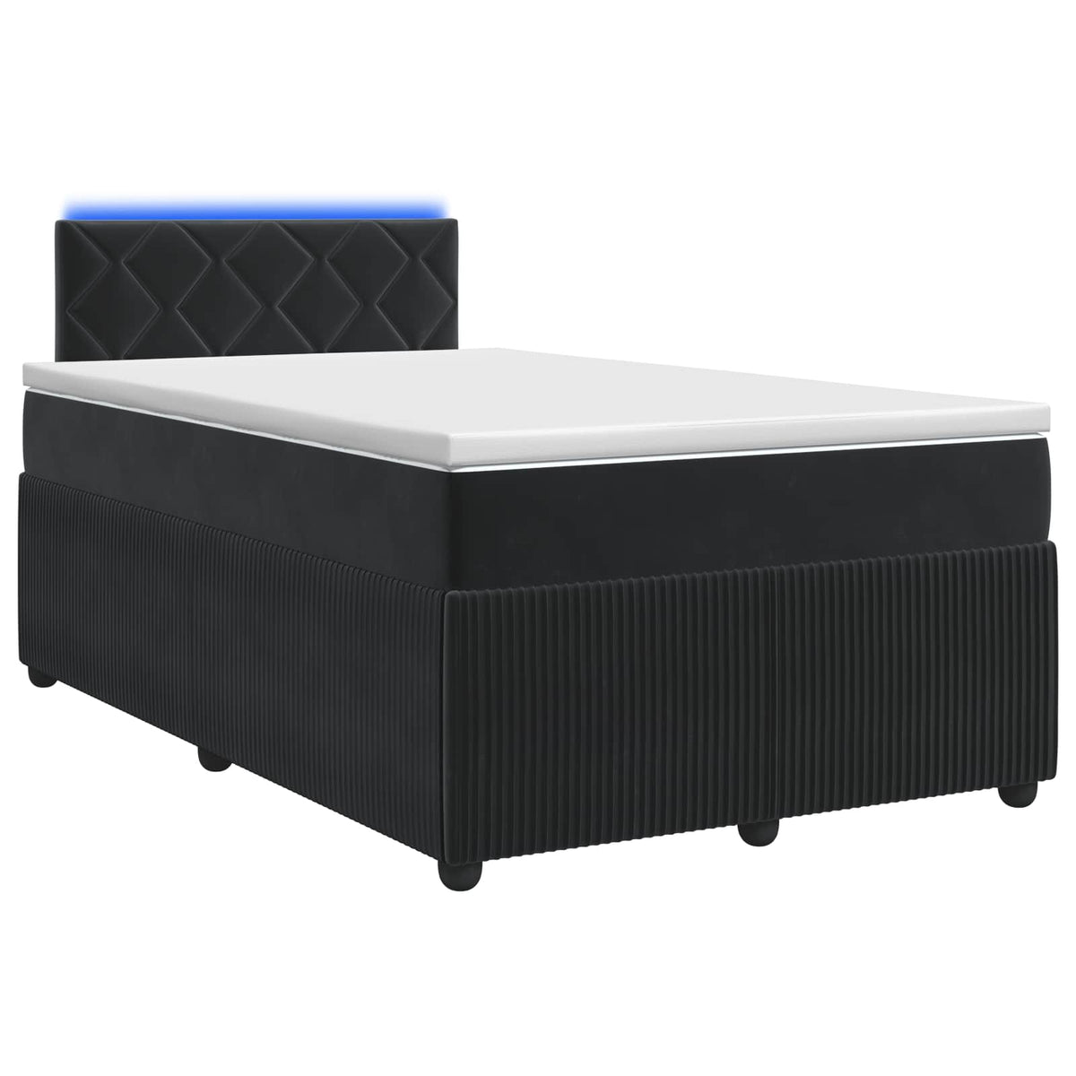 Boxspring krevet s madracem Crna 120 x 200 cm Baršun