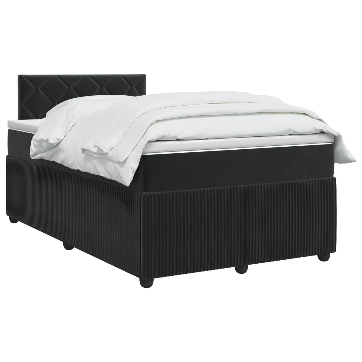 Boxspring krevet s madracem Crna 120 x 200 cm Baršun