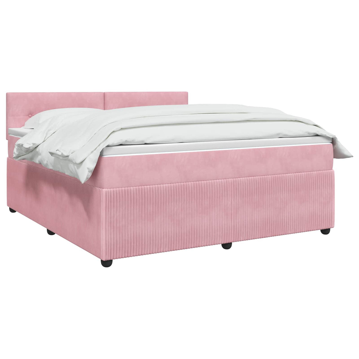Boxspring krevet s madracem Ružičasta 140 x 190 cm Baršun