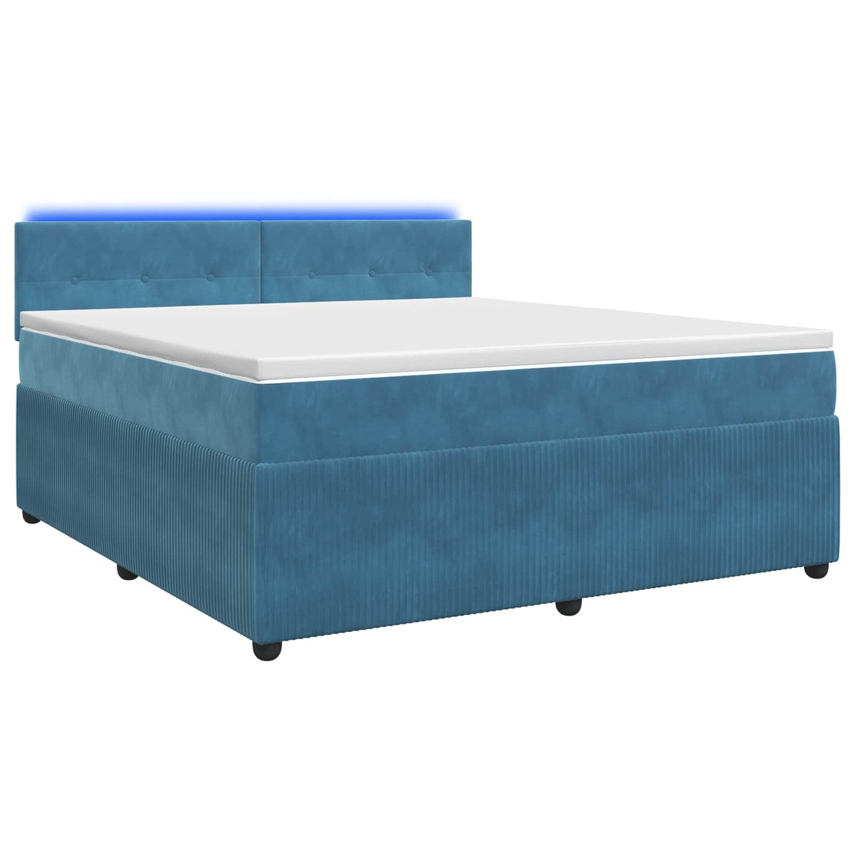 Boxspring krevet s madracem Plava 140 x 200 cm Baršun