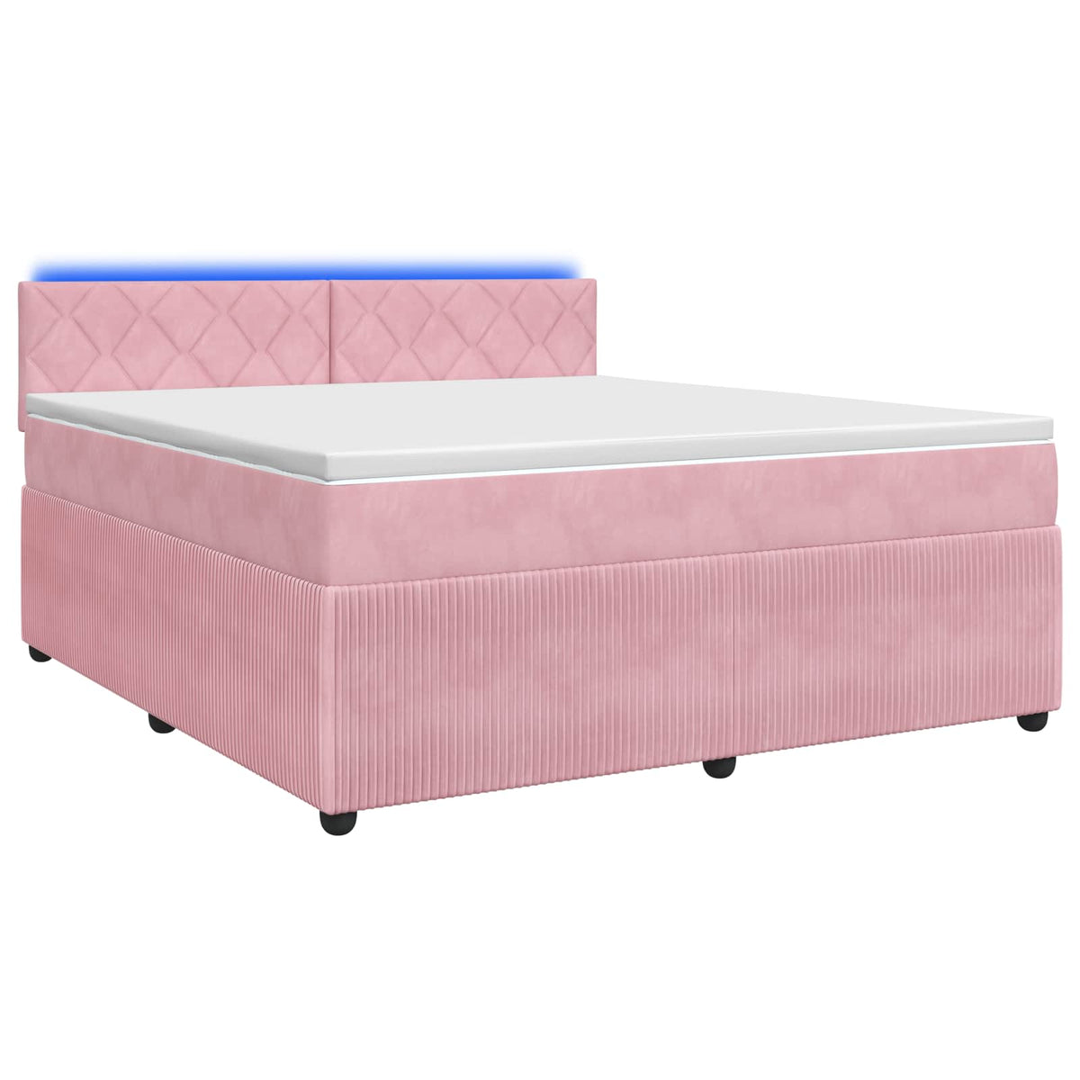 Boxspring krevet s madracem Ružičasta 140 x 200 cm Baršun