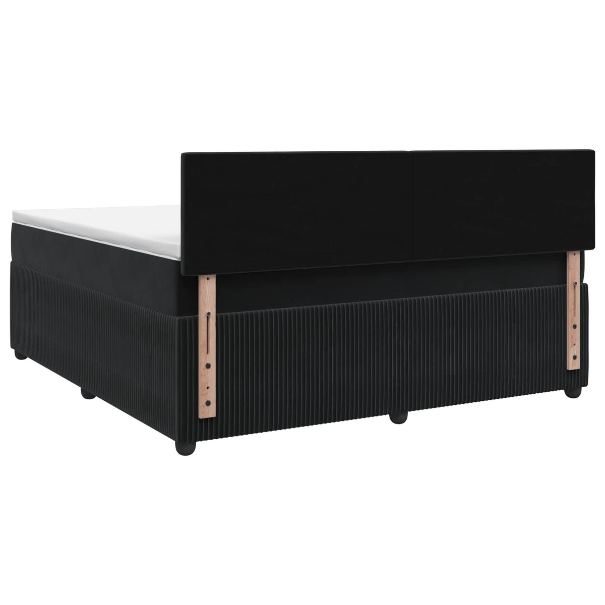 Boxspring krevet s madracem Crna 180 x 200 cm Baršun