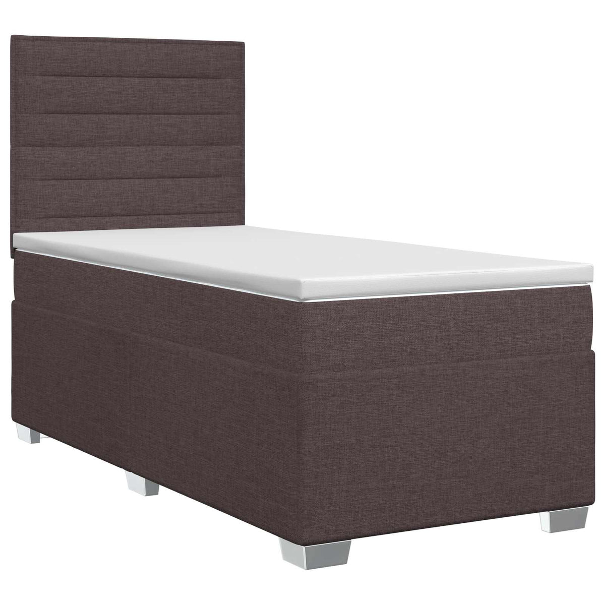 Boxspring krevet s madracem Tamno smeđa 90 x 190 cm Tkanina