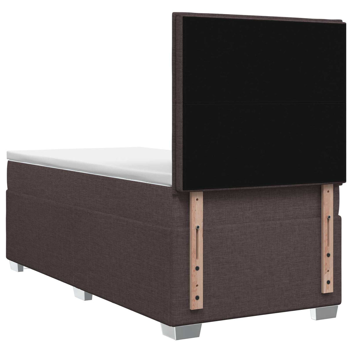 Boxspring krevet s madracem Tamno smeđa 90 x 190 cm Tkanina