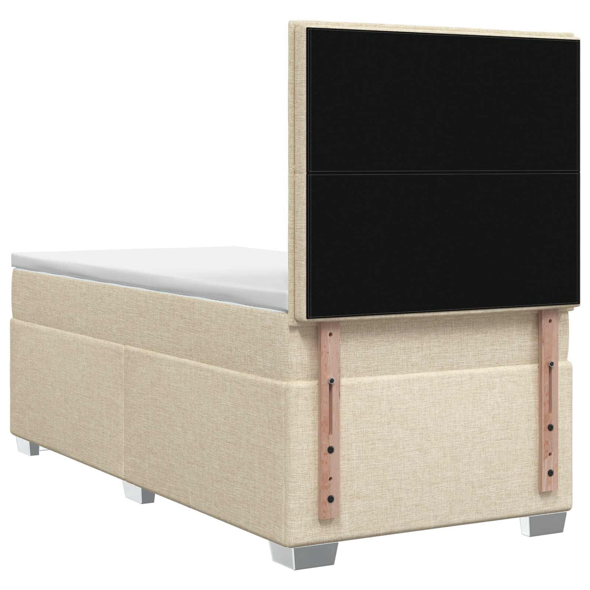 Boxspring krevet s madracem Krem 90 x 190 cm Tkanina