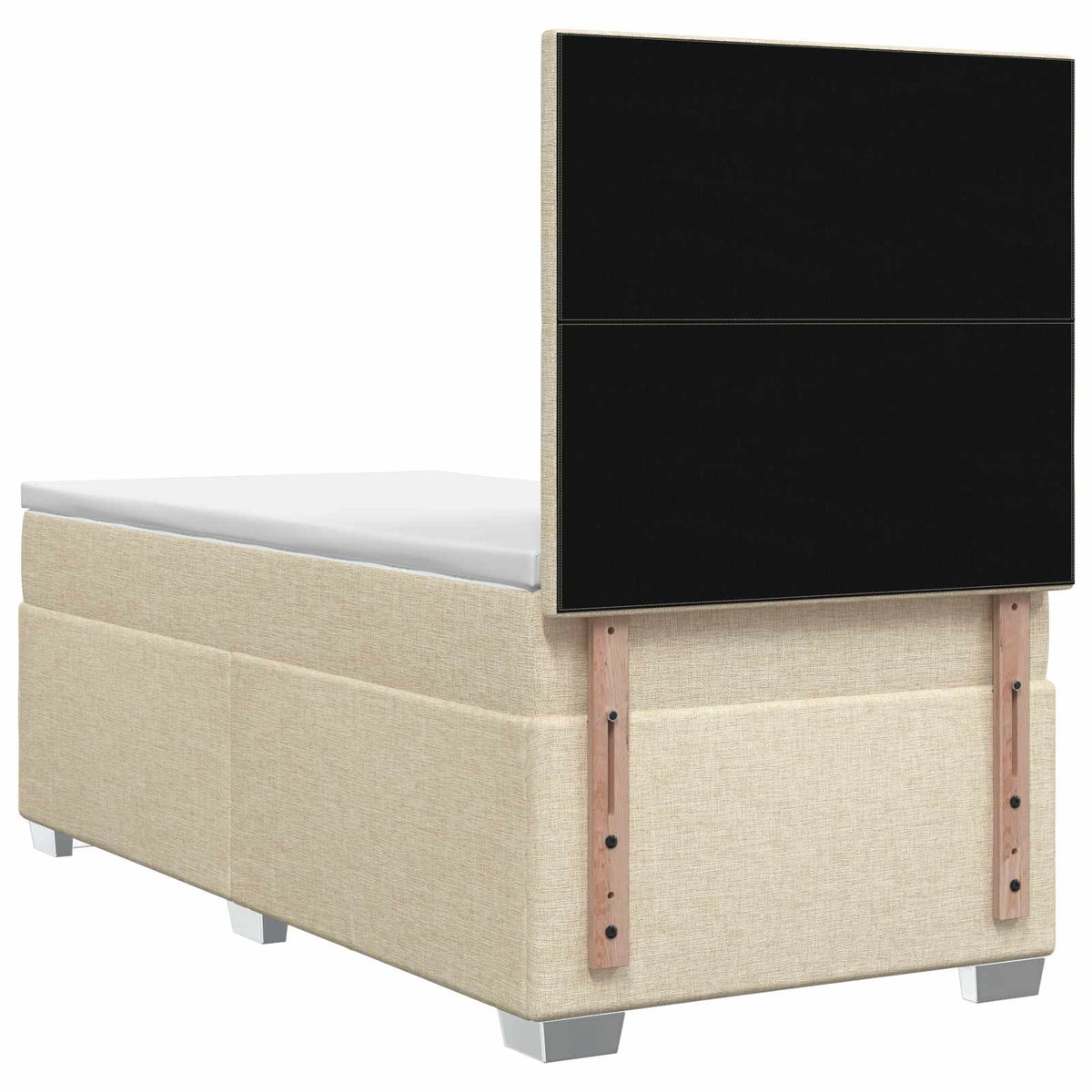Boxspring krevet s madracem Krem 90 x 190 cm Tkanina