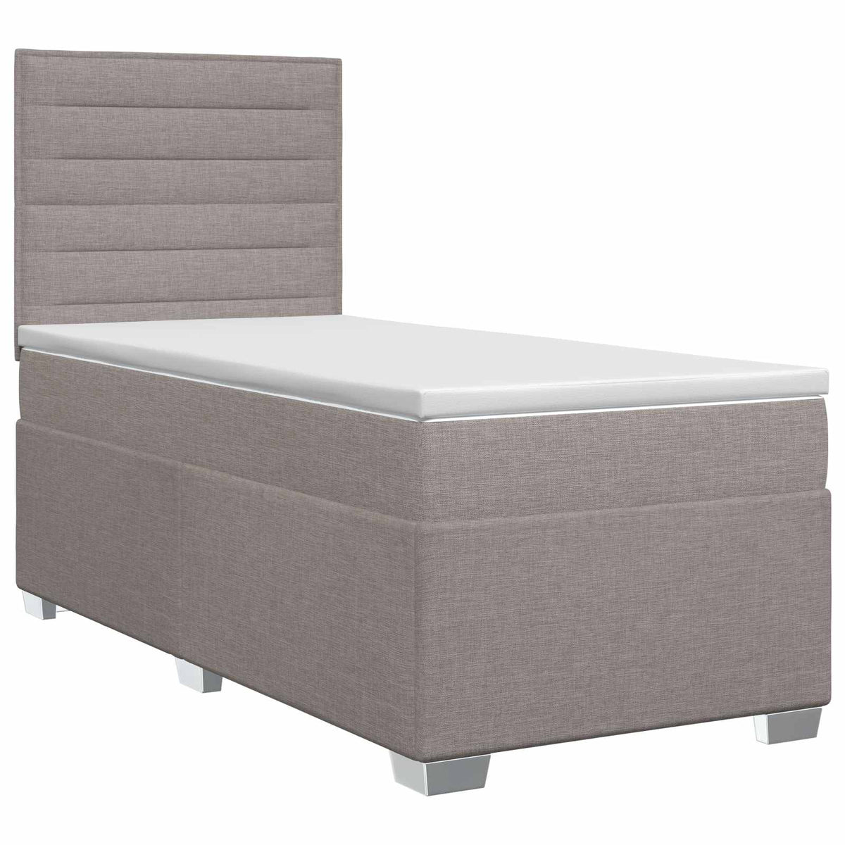 Boxspring krevet s madracem Sivosmeđa 90 x 200 cm Tkanina