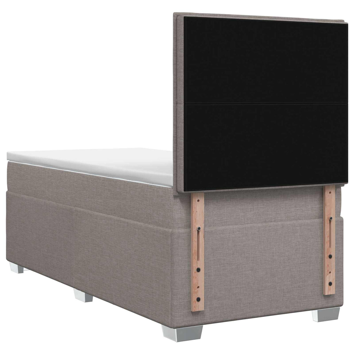 Boxspring krevet s madracem Sivosmeđa 90 x 200 cm Tkanina