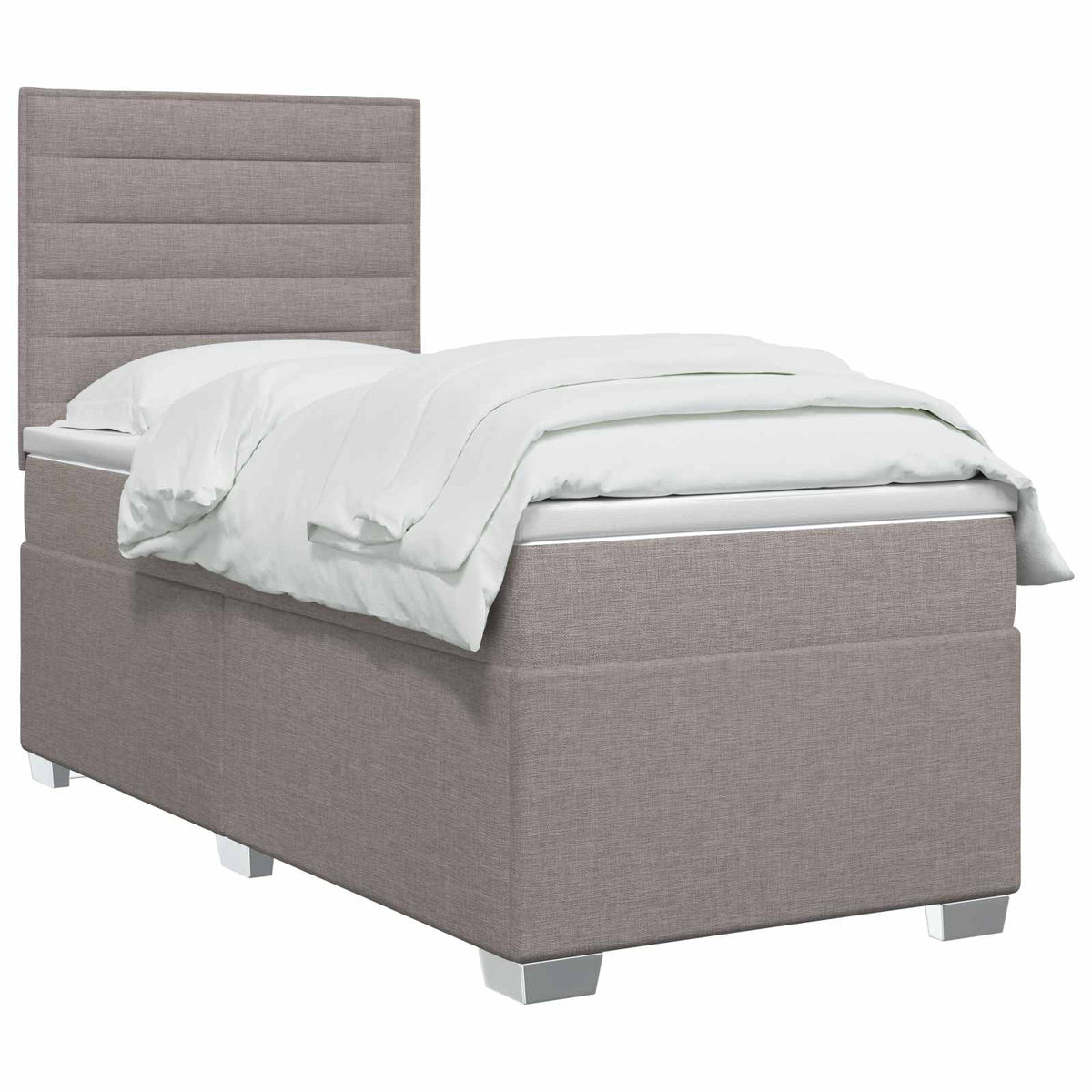 Boxspring krevet s madracem Sivosmeđa 90 x 200 cm Tkanina