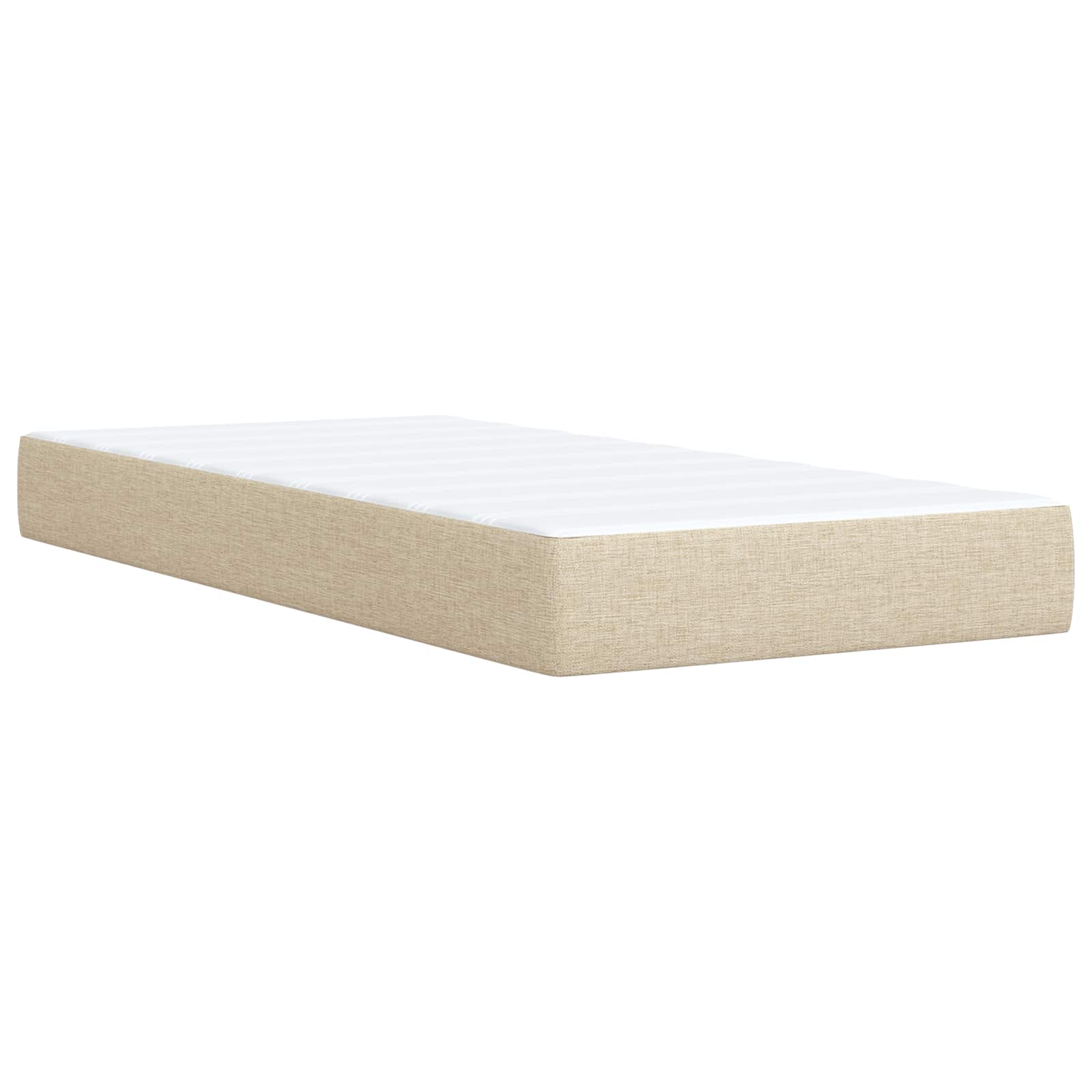 Boxspring krevet s madracem Krem 90 x 200 cm Tkanina