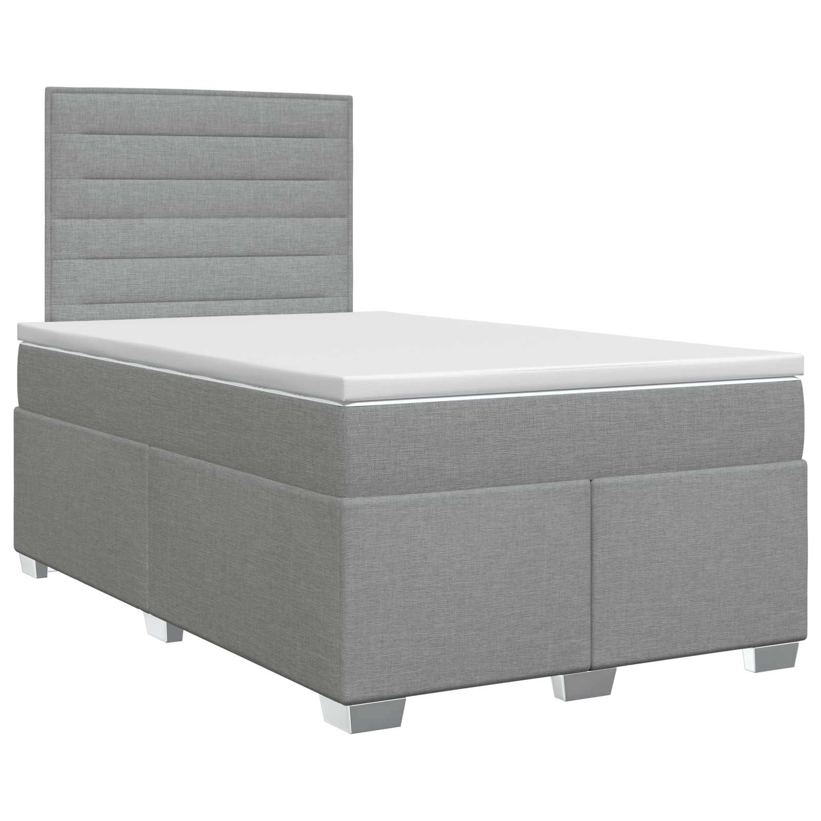 Boxspring krevet s madracem Svjetlosiva 120 x 200 cm Tkanina