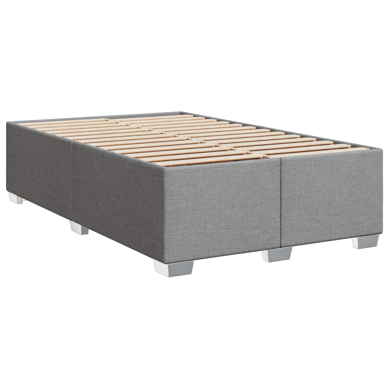 Boxspring krevet s madracem Svjetlosiva 120 x 200 cm Tkanina